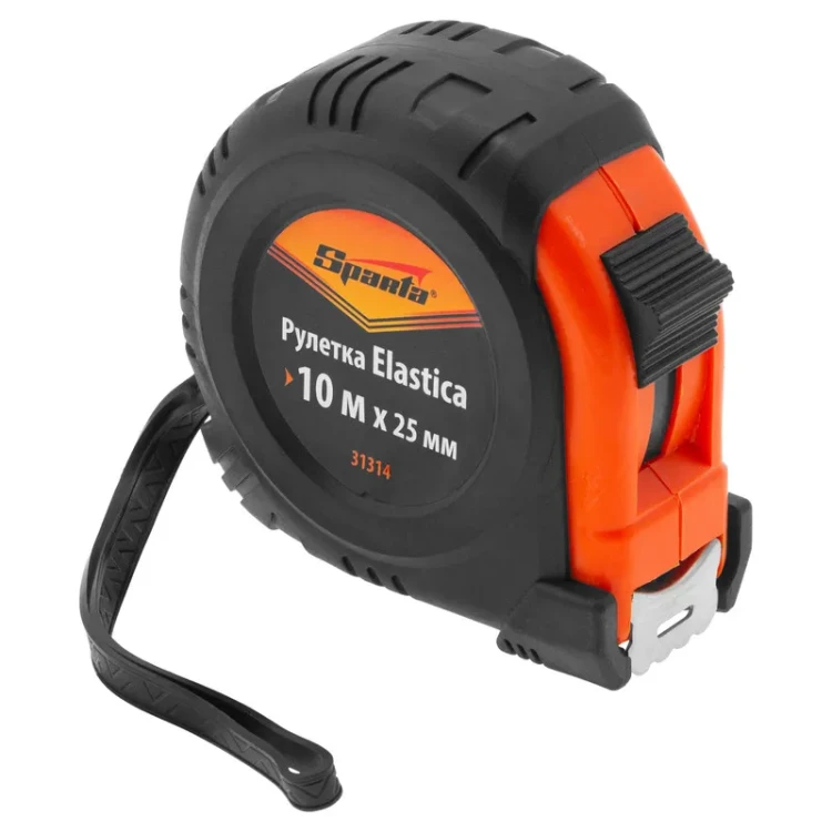 Рулетка Elastica,10 м х 25 мм,обрезиненный корпус Sparta Рулетка Elastica,10 м х 25 мм,обрезиненный корпус Sparta