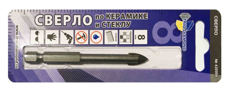 Сверло по керамике и стеклу  8мм